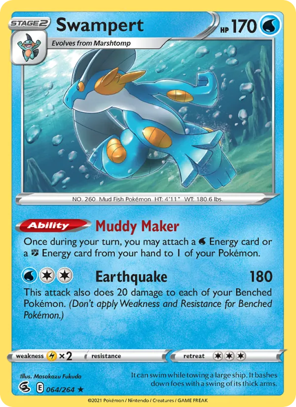 Swampert #64 – Fusion Strike card