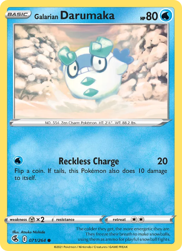 Galarian Darumaka #71 – Fusion Strike card