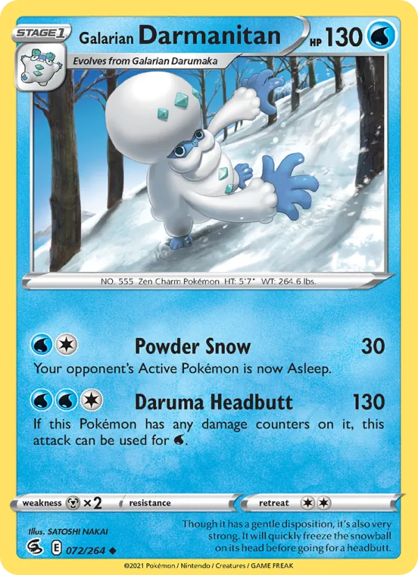 Galarian Darmanitan #72 – Fusion Strike card