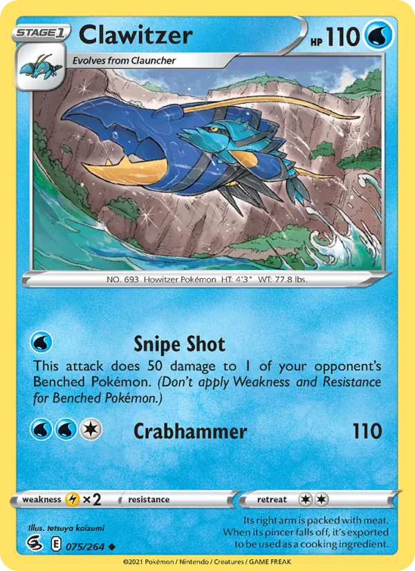 Clawitzer #75 – Fusion Strike card