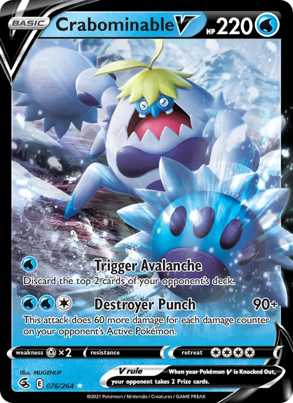 Crabominable V #76 – Fusion Strike card