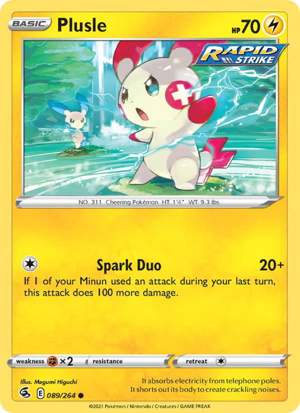 Plusle #89 – Fusion Strike card