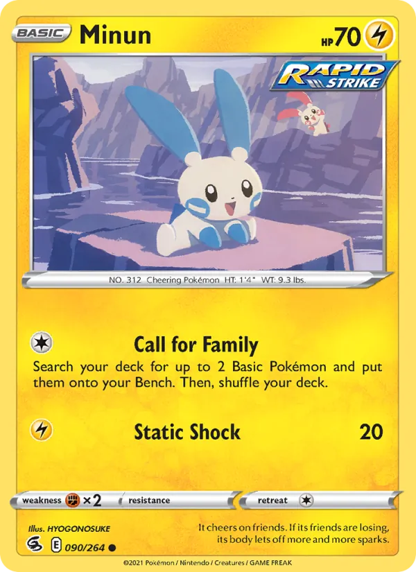 Minun #90 – Fusion Strike card