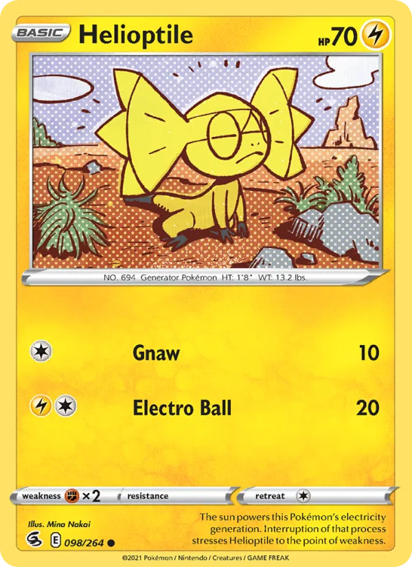Helioptile #98 – Fusion Strike card