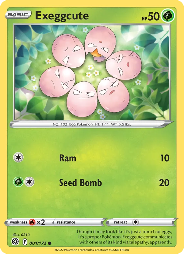 Exeggcute #001 – Brilliant Stars card