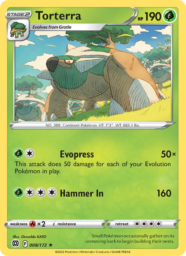 Torterra #008 – Brilliant Stars card