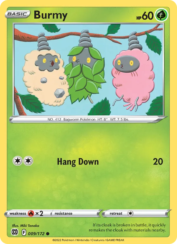 Burmy #009 – Brilliant Stars card