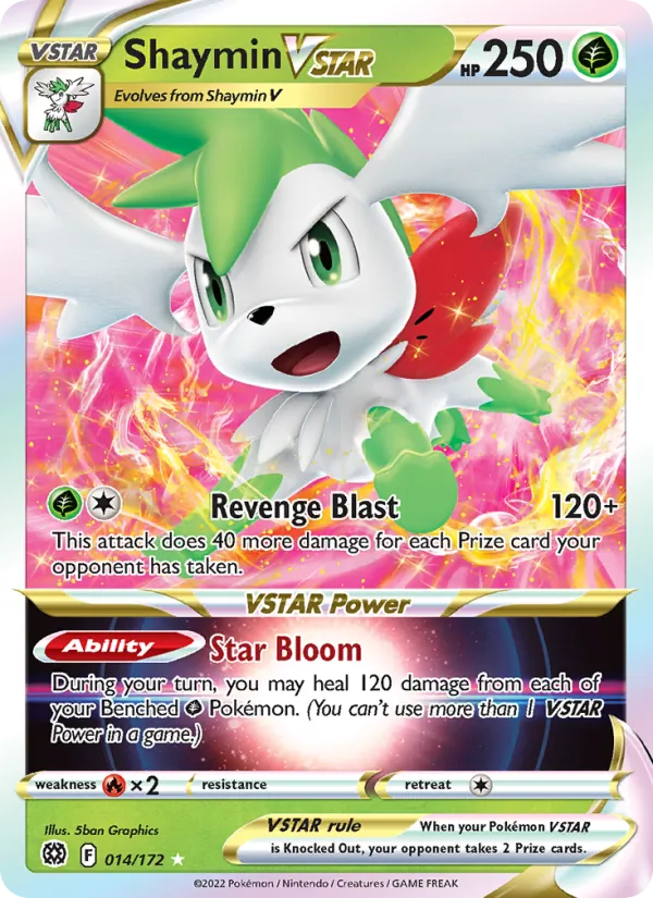 Shaymin VSTAR #014 – Brilliant Stars card