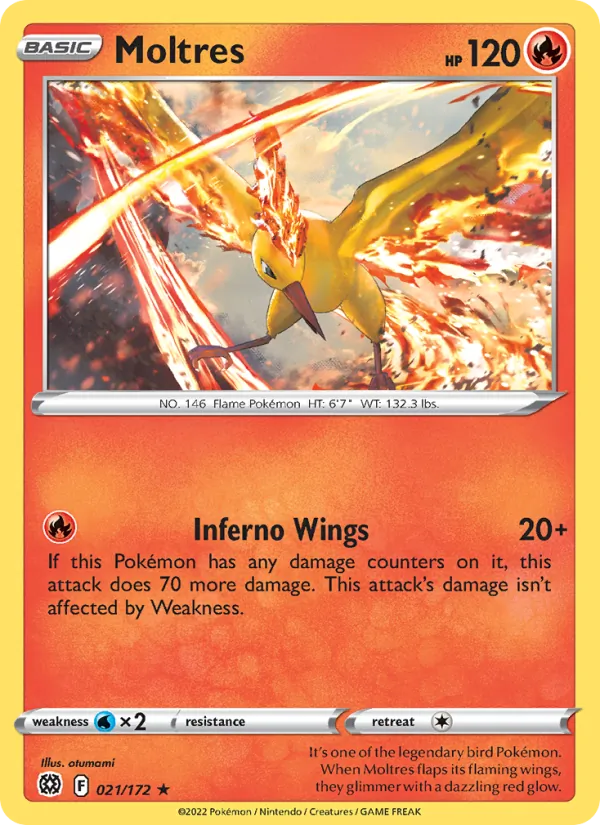 Moltres #021 – Brilliant Stars card