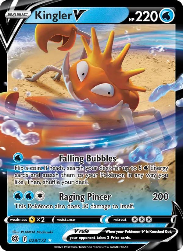 Kingler V #028 – Brilliant Stars card