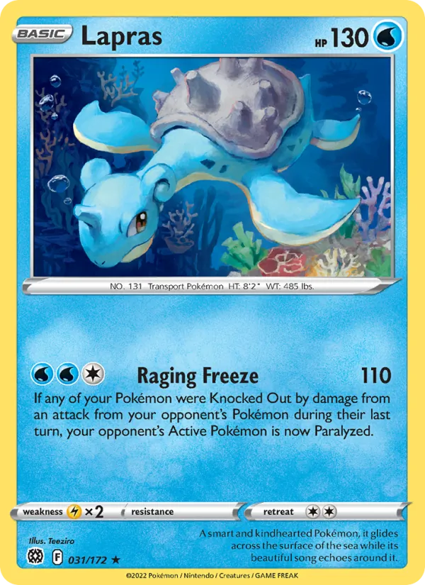 Lapras #031 – Brilliant Stars card