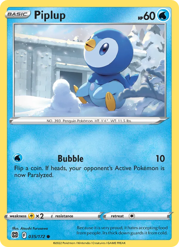 Piplup #035 – Brilliant Stars card