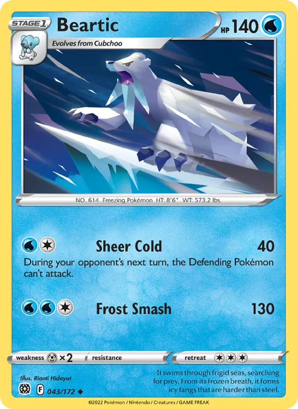 Beartic #043 – Brilliant Stars card