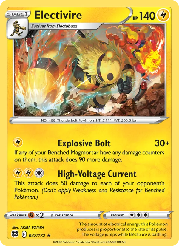 Electivire #047 – Brilliant Stars card