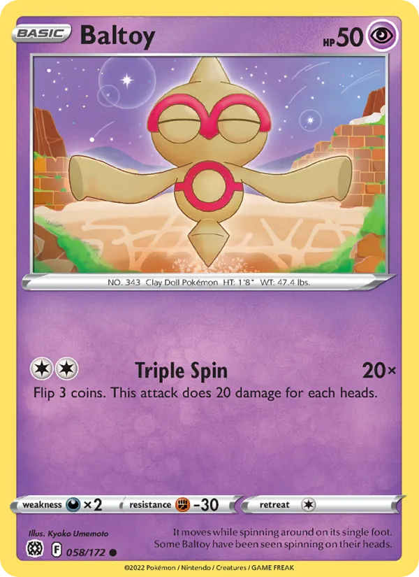 Baltoy #058 – Brilliant Stars card