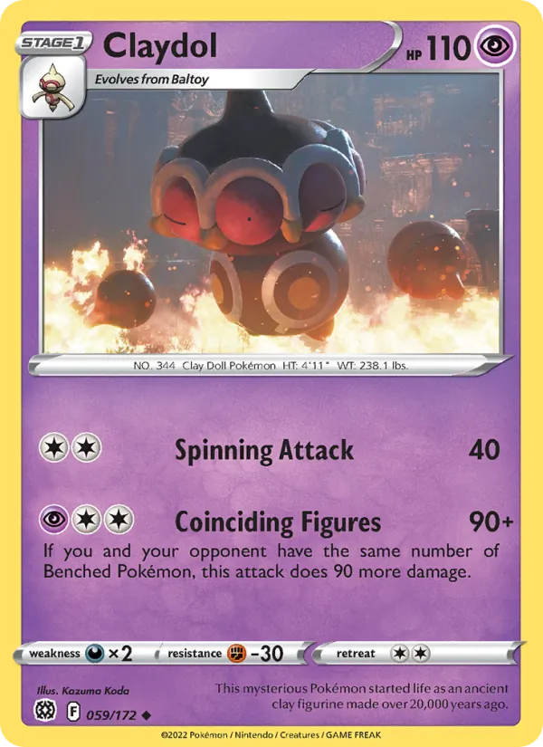Claydol #059 – Brilliant Stars card