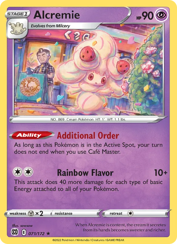 Alcremie #071 – Brilliant Stars card