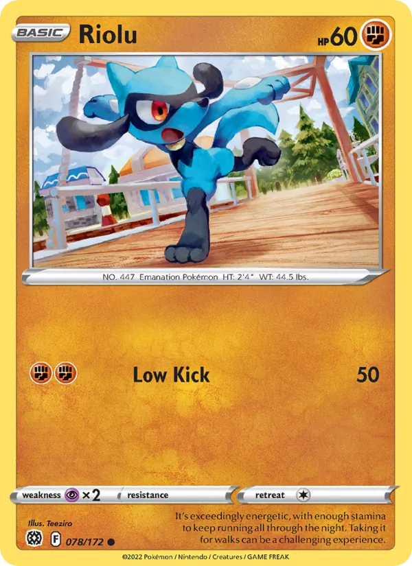 Riolu #078 – Brilliant Stars card