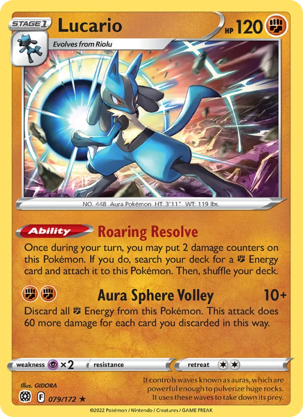 Lucario #079 – Brilliant Stars card