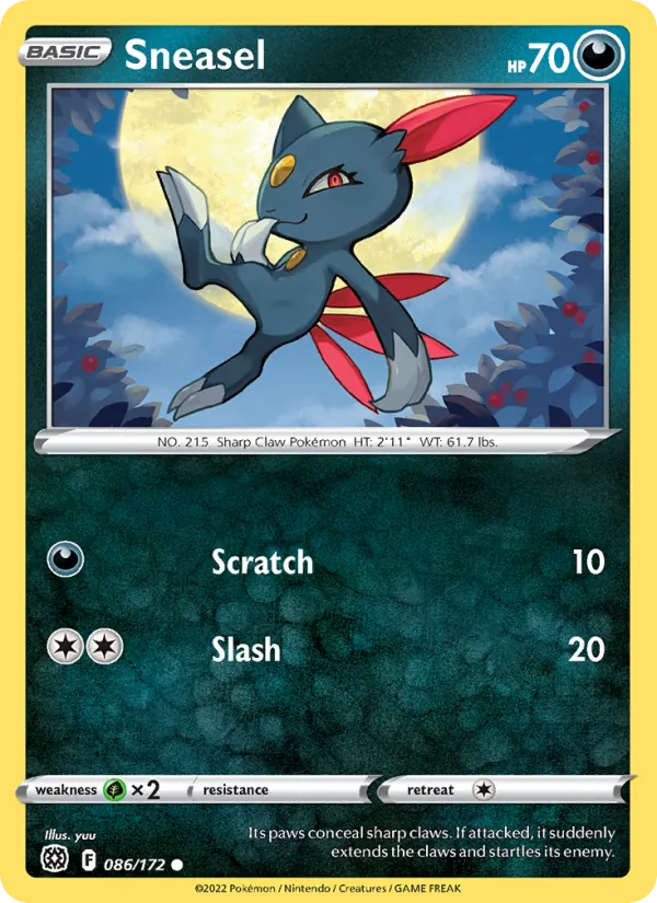 Sneasel #086 – Brilliant Stars card