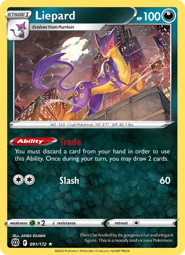 Liepard #091 – Brilliant Stars card