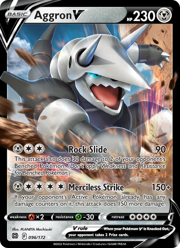 Aggron V #096 – Brilliant Stars card