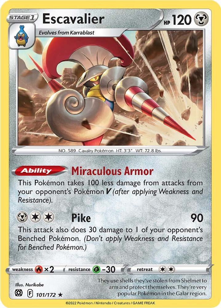 Escavalier #101 – Brilliant Stars card