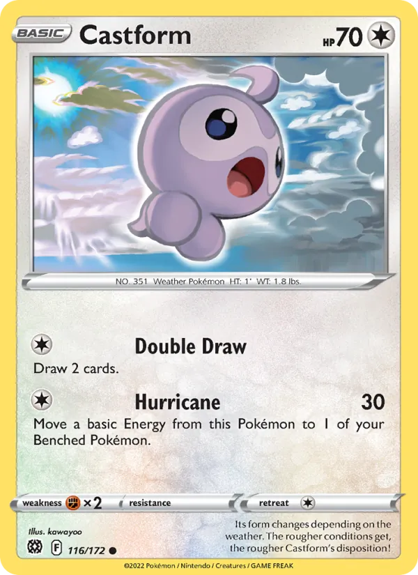 Castform #116 – Brilliant Stars card