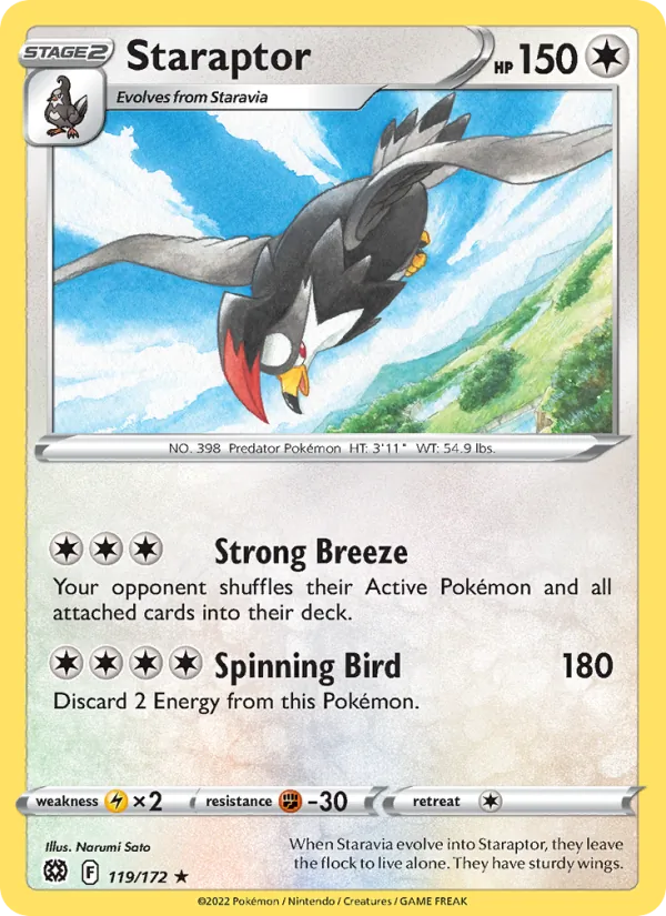 Staraptor #119 – Brilliant Stars card