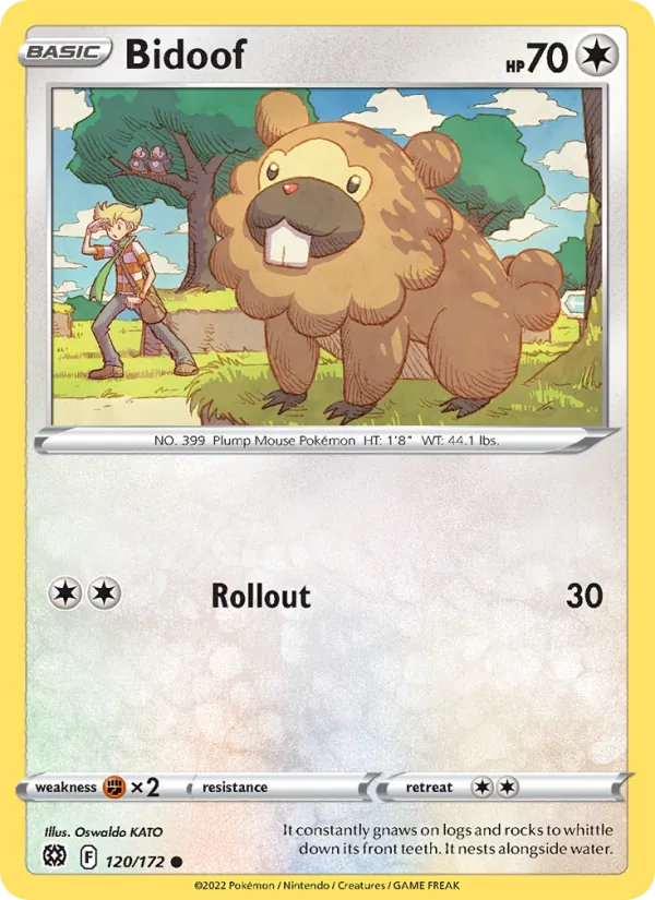 Bidoof #120 – Brilliant Stars card