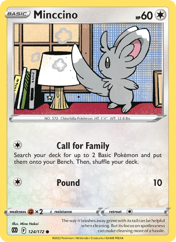 Minccino #124 – Brilliant Stars card