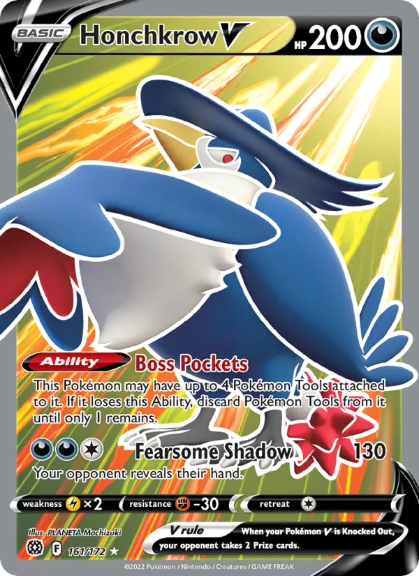 Honchkrow V #161 – Brilliant Stars card