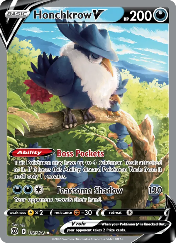 Honchkrow V #162 – Brilliant Stars card