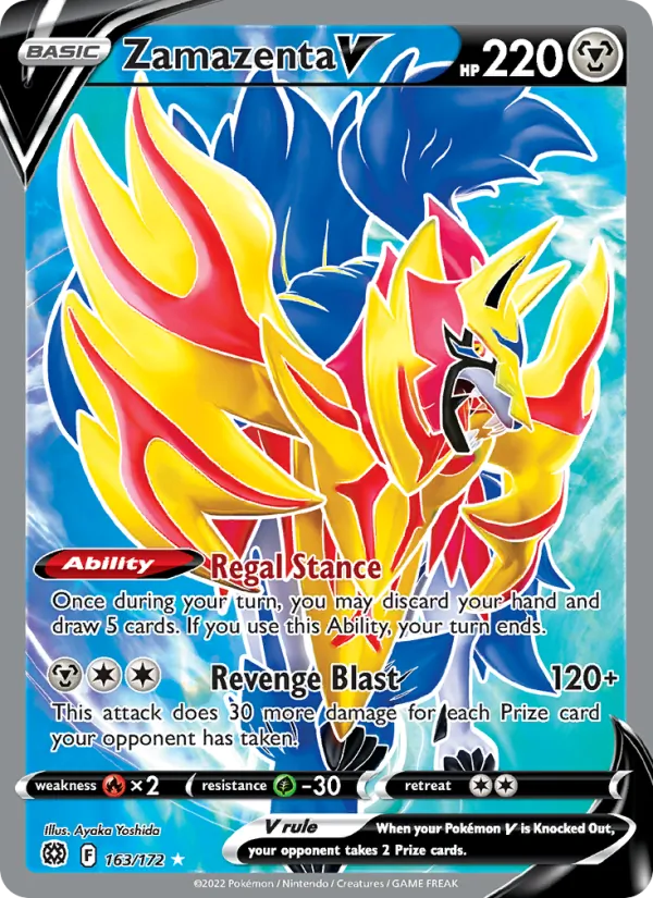Zamazenta V #163 – Brilliant Stars card