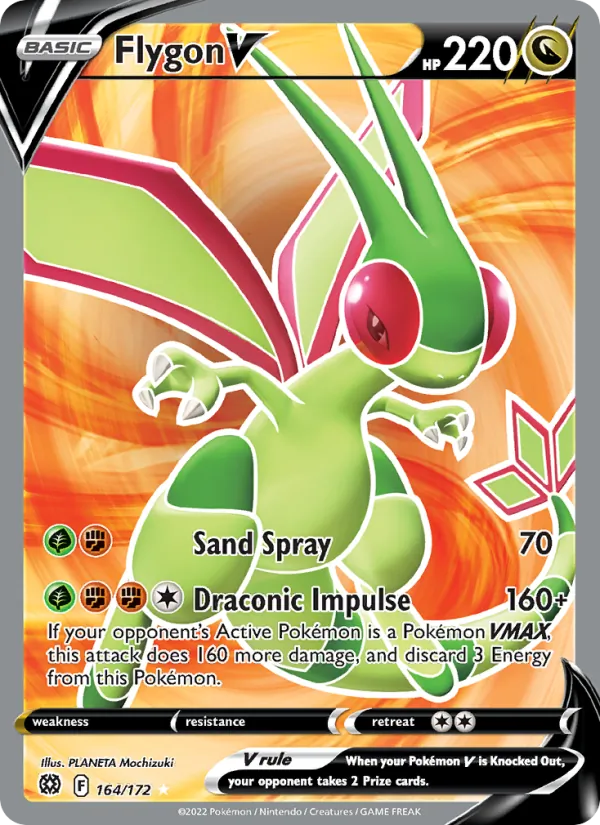 Flygon V #164 – Brilliant Stars card
