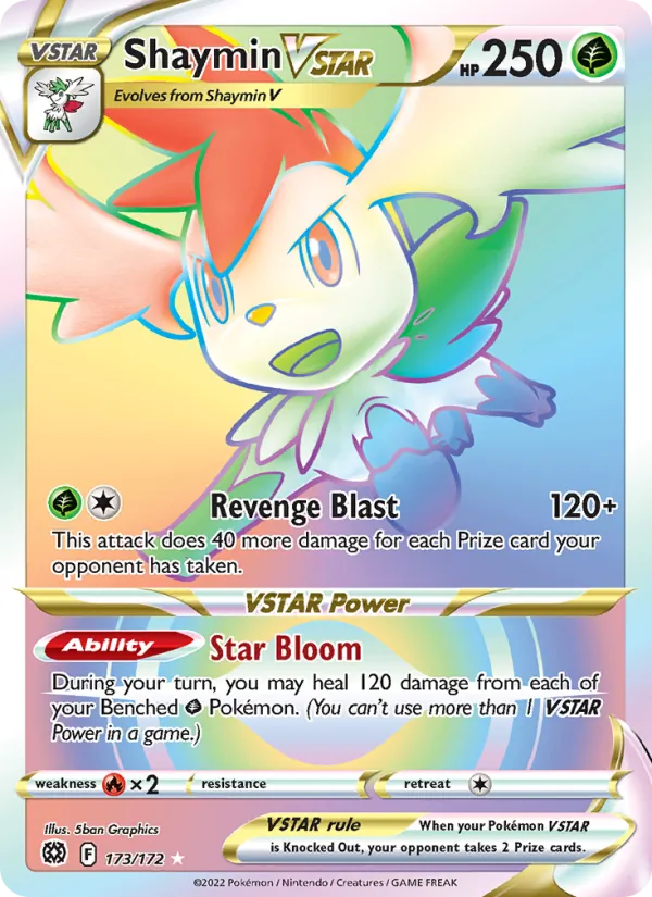Shaymin VSTAR #173 – Brilliant Stars card