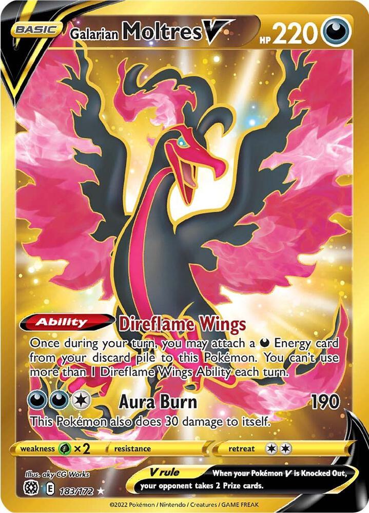 Galarian Moltres V #183 – Brilliant Stars card