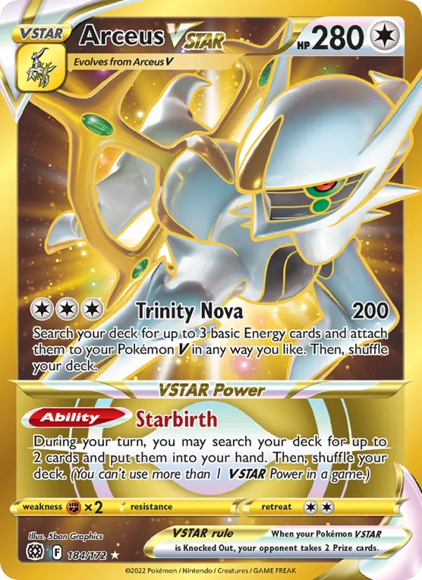 Arceus VSTAR #184 – Brilliant Stars card