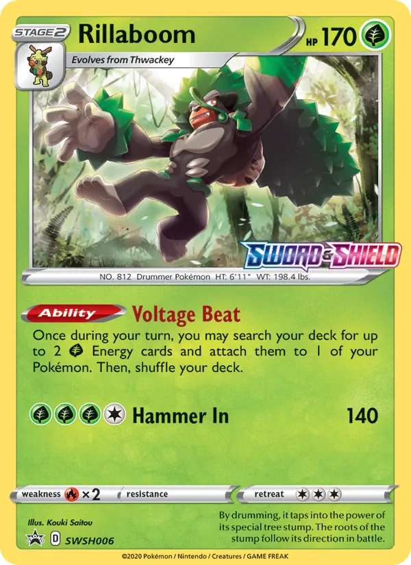 Rillaboom #SWSH006 – SWSH Black Star Promos card