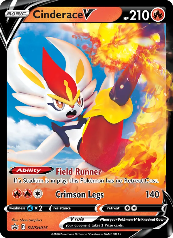 Cinderace V #SWSH015 – SWSH Black Star Promos card