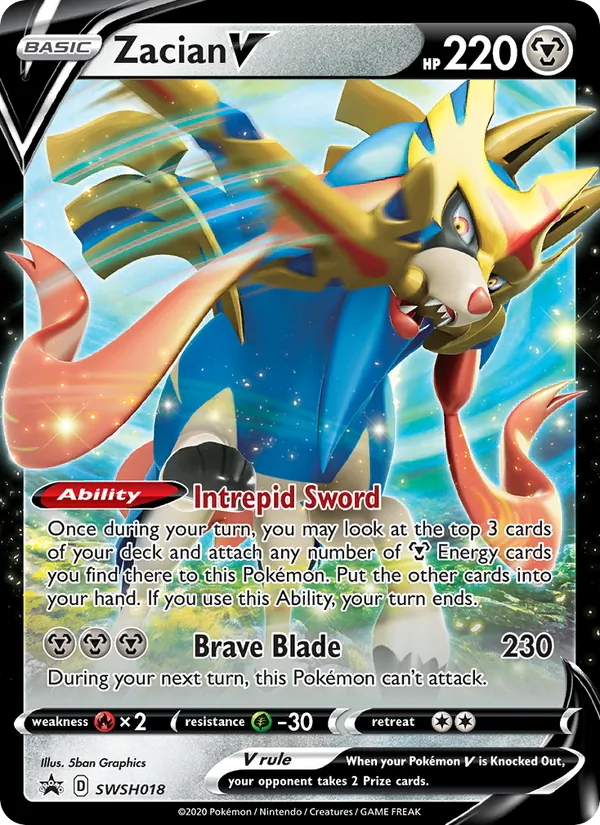 Zacian V #SWSH018 – SWSH Black Star Promos card
