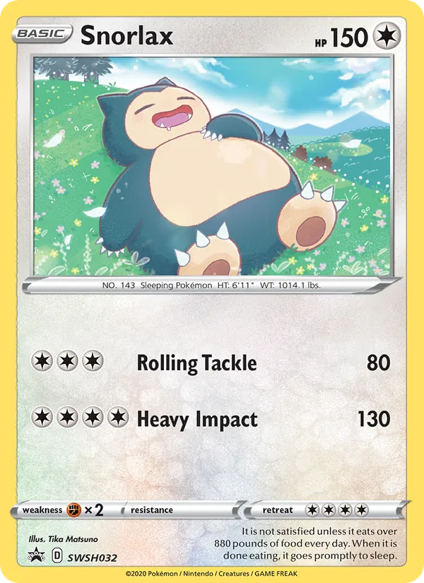 Snorlax #SWSH032 – SWSH Black Star Promos card