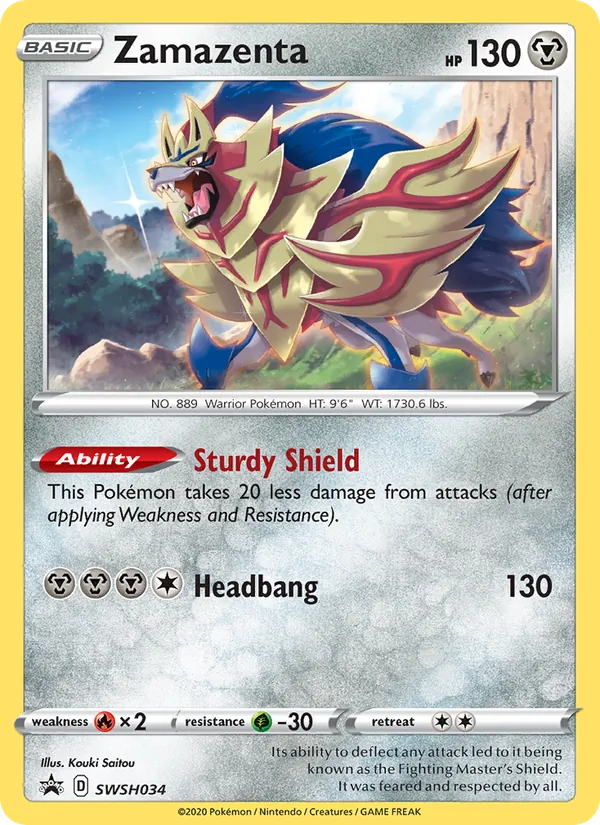 Zamazenta #SWSH034 – SWSH Black Star Promos card