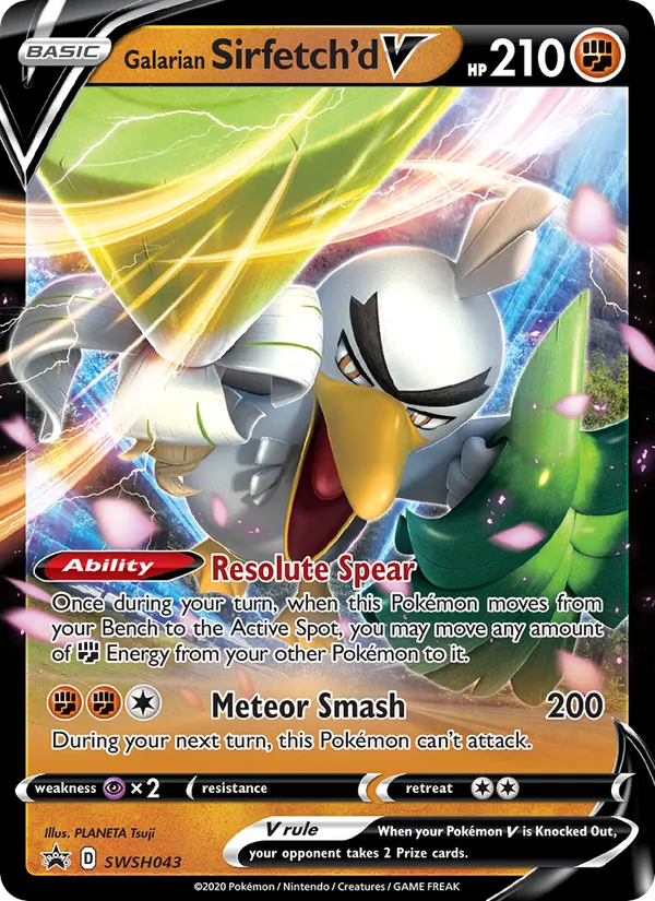Galarian Sirfetch'd V #SWSH043 – SWSH Black Star Promos card