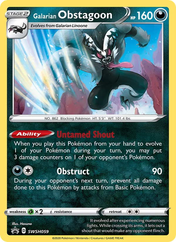 Galarian Obstagoon #SWSH059 – SWSH Black Star Promos card