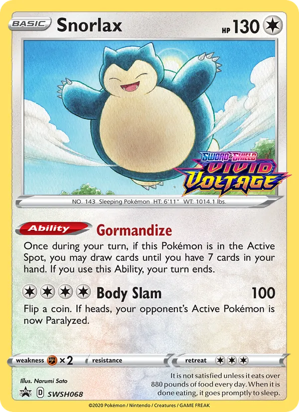 Snorlax #SWSH068 – SWSH Black Star Promos card
