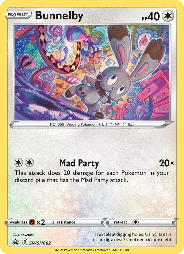 Bunnelby #SWSH082 – SWSH Black Star Promos card