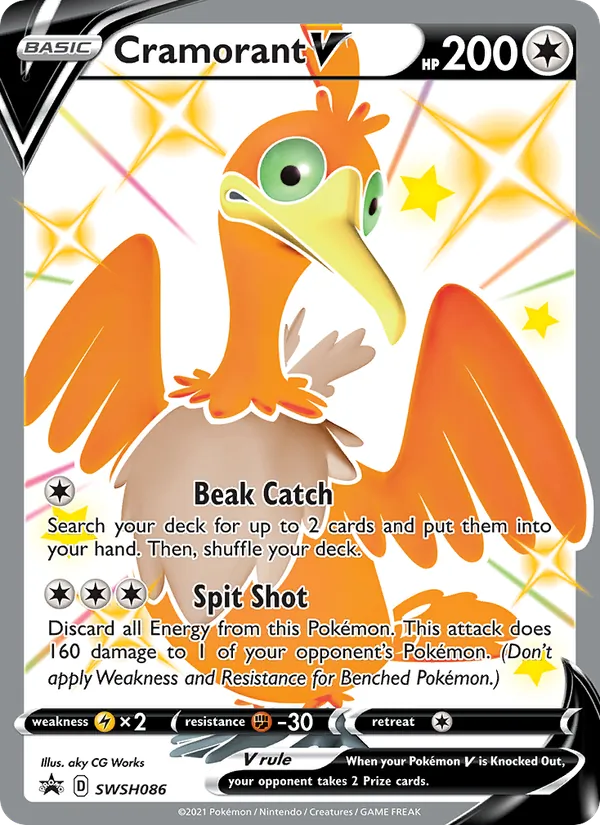 Cramorant V #SWSH086 – SWSH Black Star Promos card