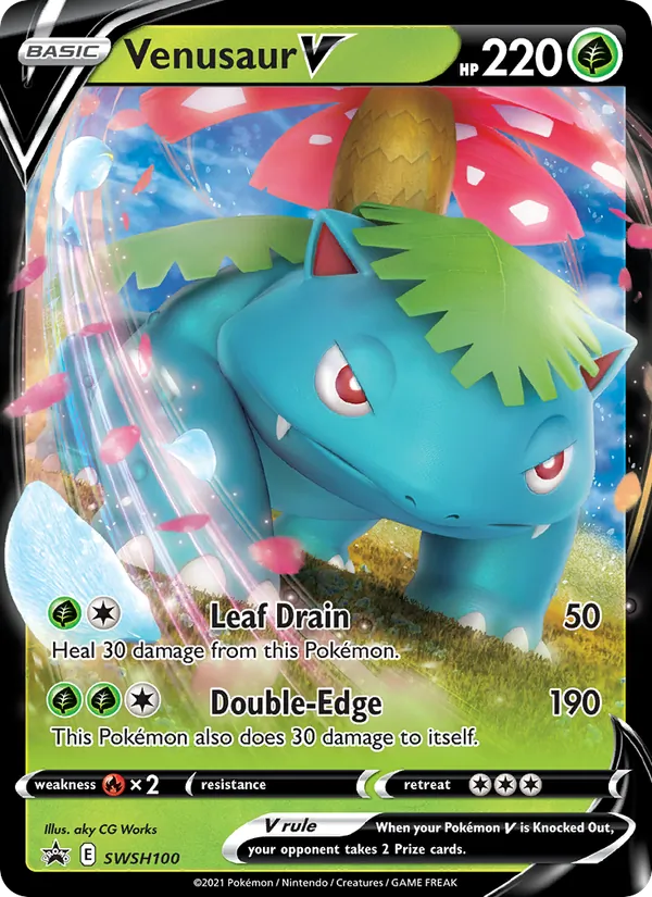 Venusaur V #SWSH100 – SWSH Black Star Promos card