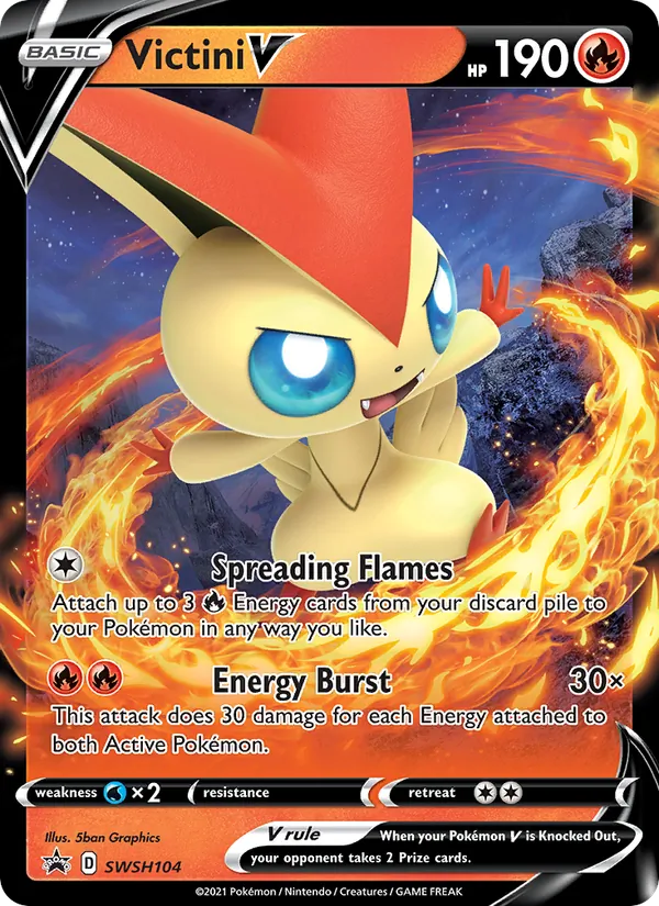 Victini V #SWSH104 – SWSH Black Star Promos card